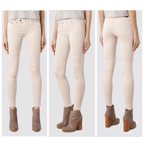 All Saints Denim - NWT All Saints Nude Biker Fit Skinny Jeans Sz 27